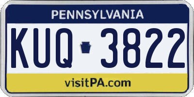 PA license plate KUQ3822