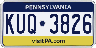 PA license plate KUQ3826