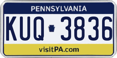 PA license plate KUQ3836