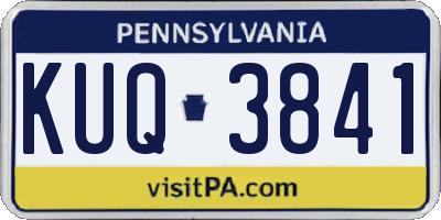 PA license plate KUQ3841
