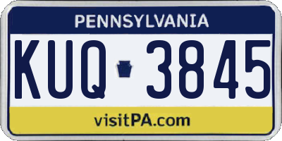 PA license plate KUQ3845