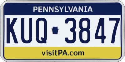 PA license plate KUQ3847