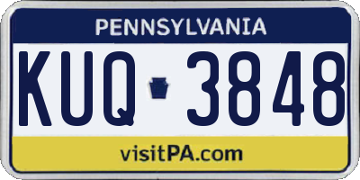 PA license plate KUQ3848