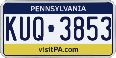 PA license plate KUQ3853