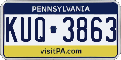 PA license plate KUQ3863