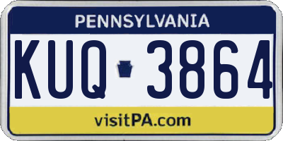 PA license plate KUQ3864