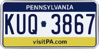 PA license plate KUQ3867