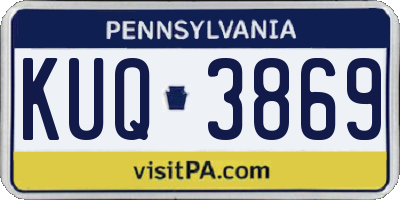 PA license plate KUQ3869