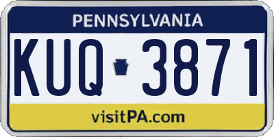 PA license plate KUQ3871