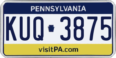 PA license plate KUQ3875