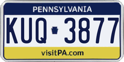 PA license plate KUQ3877