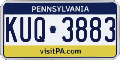 PA license plate KUQ3883