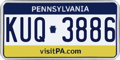 PA license plate KUQ3886