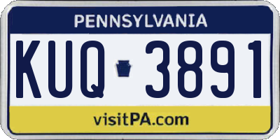 PA license plate KUQ3891