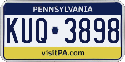 PA license plate KUQ3898