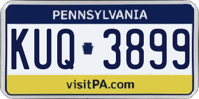 PA license plate KUQ3899