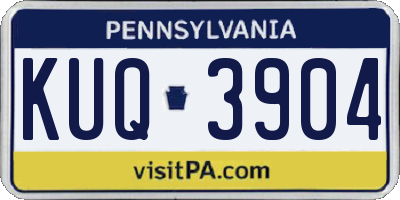 PA license plate KUQ3904