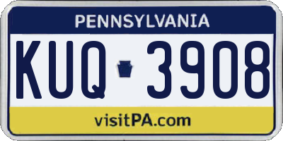 PA license plate KUQ3908