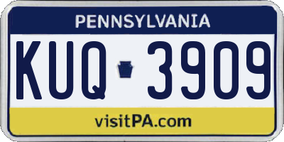 PA license plate KUQ3909