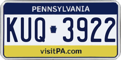 PA license plate KUQ3922