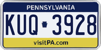 PA license plate KUQ3928