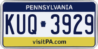 PA license plate KUQ3929