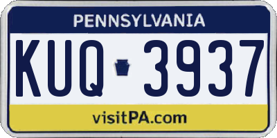 PA license plate KUQ3937