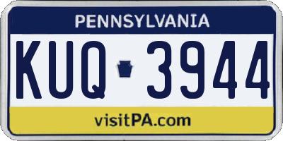 PA license plate KUQ3944