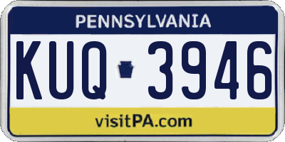 PA license plate KUQ3946