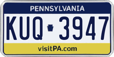 PA license plate KUQ3947