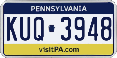 PA license plate KUQ3948