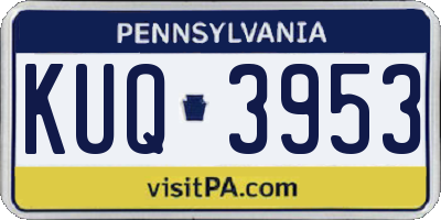 PA license plate KUQ3953