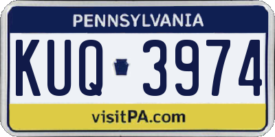 PA license plate KUQ3974