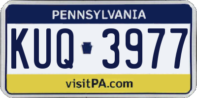 PA license plate KUQ3977