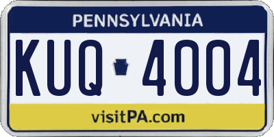PA license plate KUQ4004