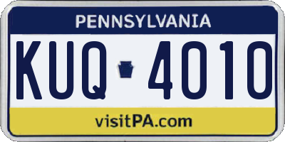 PA license plate KUQ4010