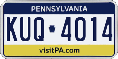 PA license plate KUQ4014