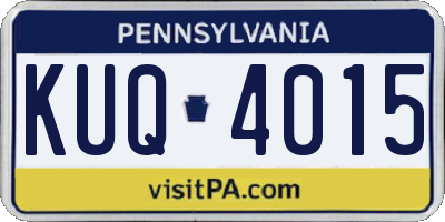 PA license plate KUQ4015