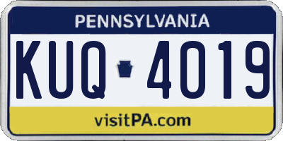PA license plate KUQ4019