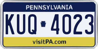 PA license plate KUQ4023