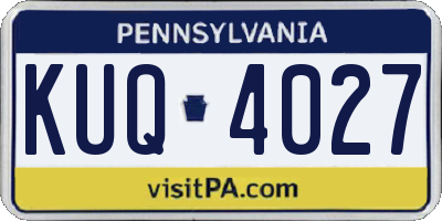 PA license plate KUQ4027