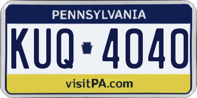 PA license plate KUQ4040
