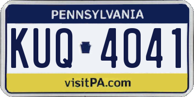 PA license plate KUQ4041