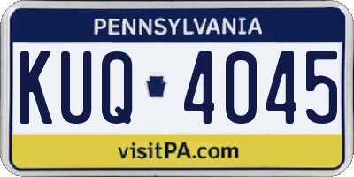 PA license plate KUQ4045