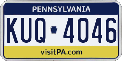PA license plate KUQ4046