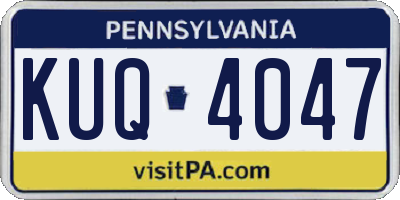 PA license plate KUQ4047