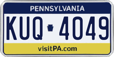 PA license plate KUQ4049