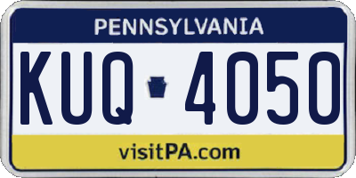 PA license plate KUQ4050