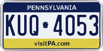 PA license plate KUQ4053
