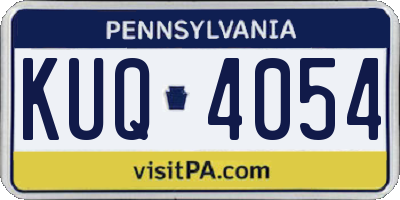 PA license plate KUQ4054